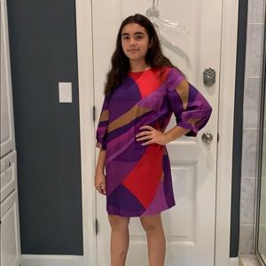 Purple silk dress